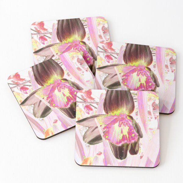 Artikelvorschau, Trippy Narzisse in Pink und Rot entworfen und verkauft von SXW Designs.