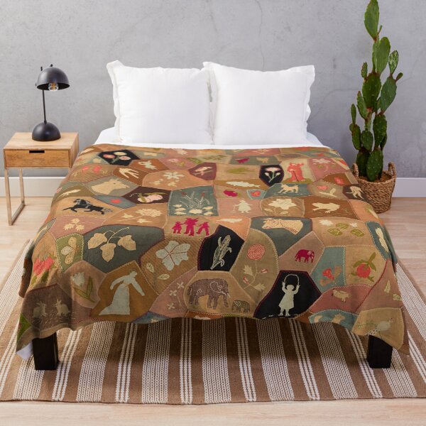 Item preview, All Sorts Country Cottage Quilt | Brown Dog designed and sold by AnimaliaStar.