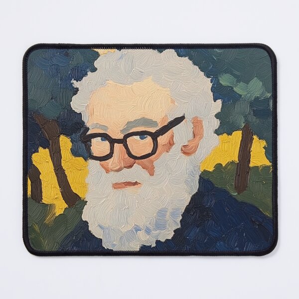 Item preview, Isaac Asimov | Post-impressionist painting style designed and sold by ComicsFactory.