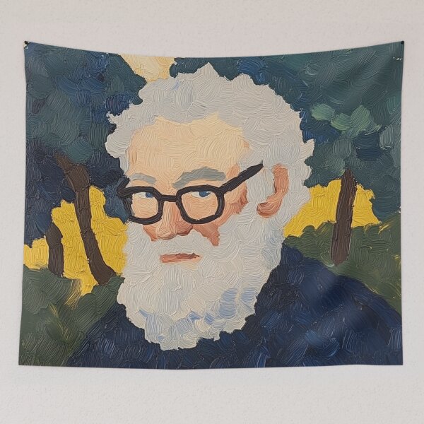 Item preview, Isaac Asimov | Post-impressionist painting style designed and sold by ComicsFactory.