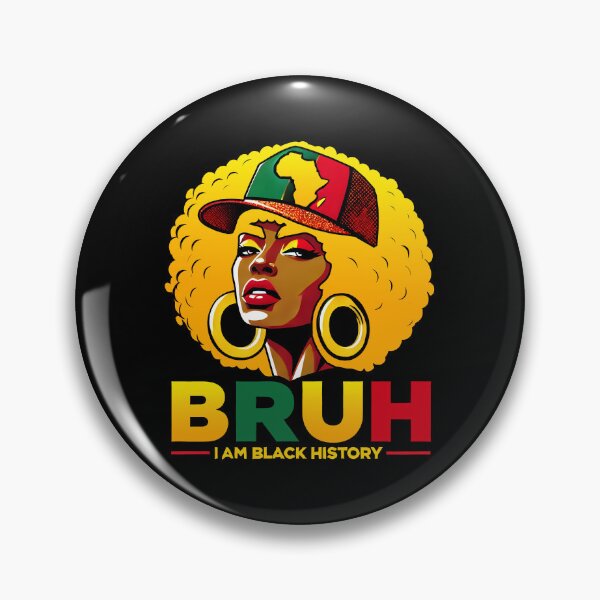 Item preview, Afro Woman Art - Bruh I Am Black History - Bold African Heritage Statement Design designed and sold by DrawHandArt.