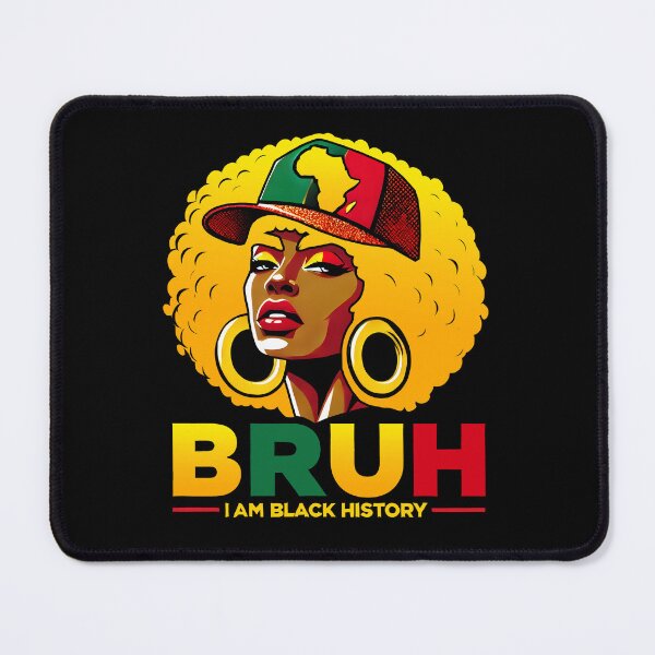 Item preview, Afro Woman Art - Bruh I Am Black History - Bold African Heritage Statement Design designed and sold by DrawHandArt.