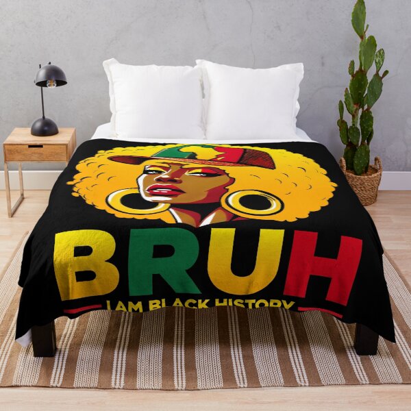 Item preview, Afro Woman Art - Bruh I Am Black History - Bold African Heritage Statement Design designed and sold by DrawHandArt.