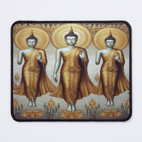 Item preview, Celestial Walk: Thai Buddhas in Golden Mosaic designed and sold by Naomi Gutierrez Parrish.