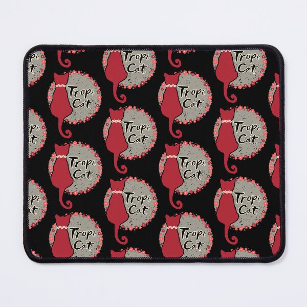 Item preview, Tropi Cat - Red Cat with Taupe Background and Flower Boarder designed and sold by OozingOut.