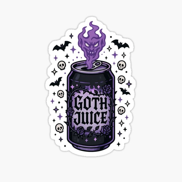 Item preview, ☠️ Goth Juice – Drink Up, Darkness Awaits designed and sold by Zamoar.