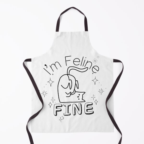 Item preview, I'm Feline Fine | Cat Pun | Funny Cat designed and sold by SunandShade.