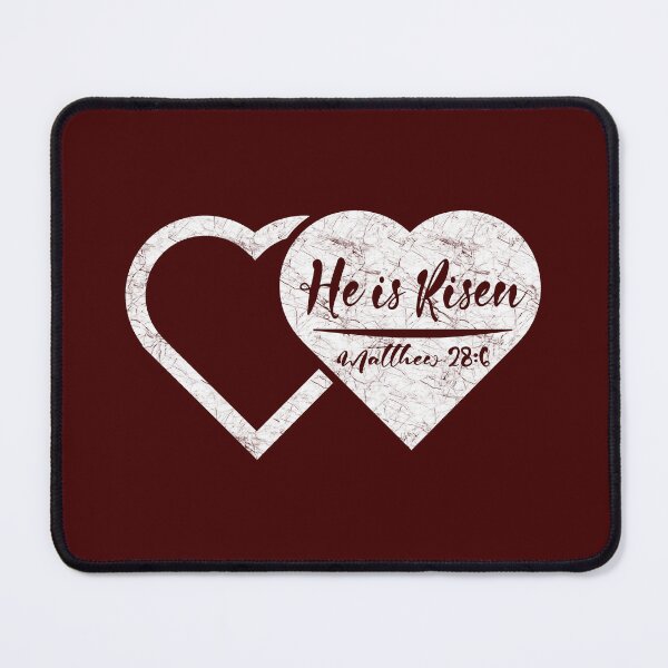 Item preview, He Is Risen – Empty Tomb Depicted as Two Hearts | Minimal abstract Resurrection Easter Design | White designed and sold by ZechJohnRB.