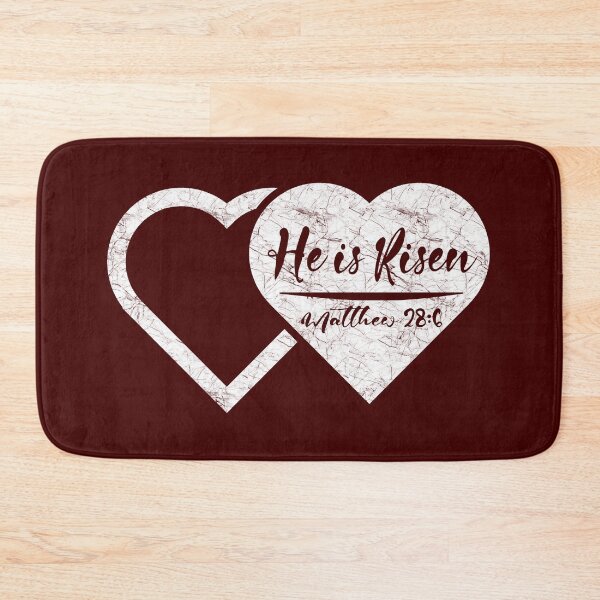 Item preview, He Is Risen – Empty Tomb Depicted as Two Hearts | Minimal abstract Resurrection Easter Design | White designed and sold by ZechJohnRB.