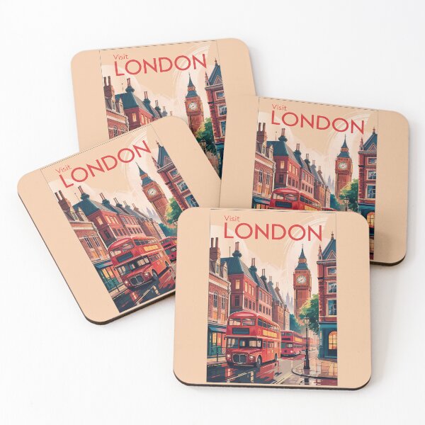Item preview, London England Travel Art Vintage designed and sold by KrisSidDesigns.