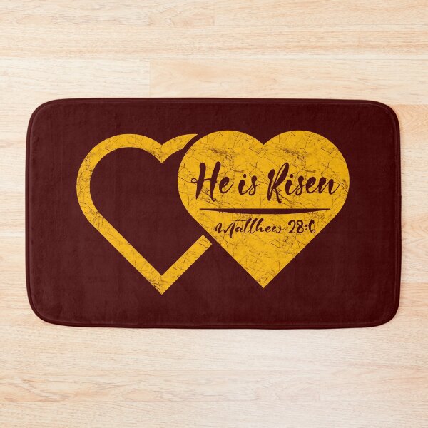 Item preview, He Is Risen – Empty Tomb Depicted as Two Hearts | Minimal abstract Resurrection Easter Design | golden yellow designed and sold by ZechJohnRB.