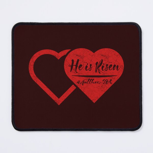 Item preview, He Is Risen – Empty Tomb Depicted as Two Hearts | Minimal abstract Resurrection Easter Design | red designed and sold by ZechJohnRB.