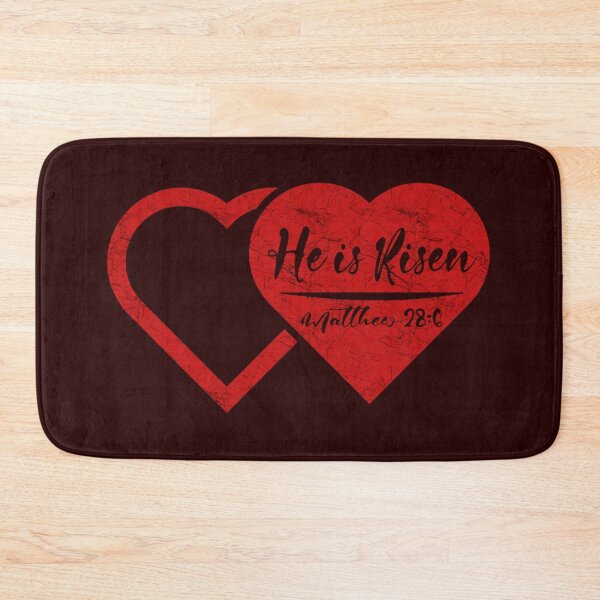 Item preview, He Is Risen – Empty Tomb Depicted as Two Hearts | Minimal abstract Resurrection Easter Design | red designed and sold by ZechJohnRB.