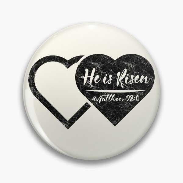 Item preview, He Is Risen – Empty Tomb Depicted as Two Hearts | Minimal abstract Resurrection Easter Design | black designed and sold by ZechJohnRB.