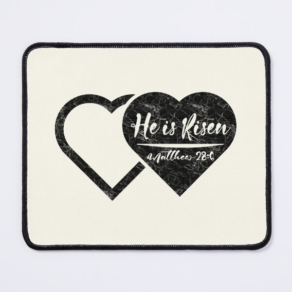 Item preview, He Is Risen – Empty Tomb Depicted as Two Hearts | Minimal abstract Resurrection Easter Design | black designed and sold by ZechJohnRB.