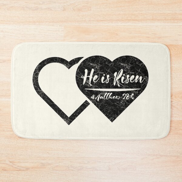 Item preview, He Is Risen – Empty Tomb Depicted as Two Hearts | Minimal abstract Resurrection Easter Design | black designed and sold by ZechJohnRB.