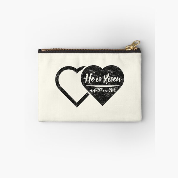 Item preview, He Is Risen – Empty Tomb Depicted as Two Hearts | Minimal abstract Resurrection Easter Design | black designed and sold by ZechJohnRB.