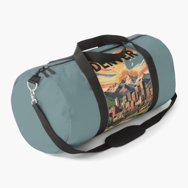 Item preview, Denver Colorado Illustration Sunset Travel Art Vintage designed and sold by KrisSidDesigns.