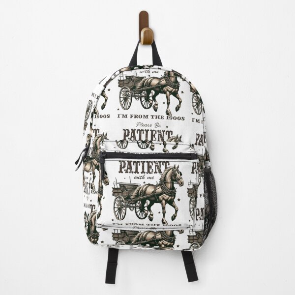 Item preview, Be Patient with Me – Vintage Texas Cowboy Horse Cart Design designed and sold by Cowgirl Sister 12.