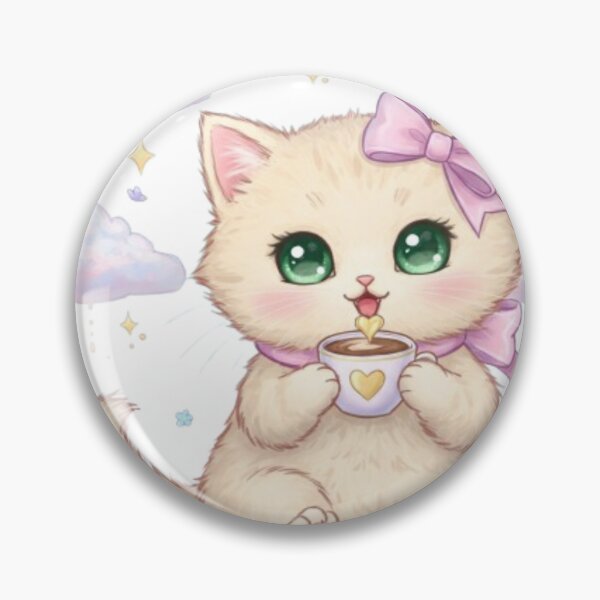Item preview, Cute Kitten with Coffee designed and sold by IsabellShop.