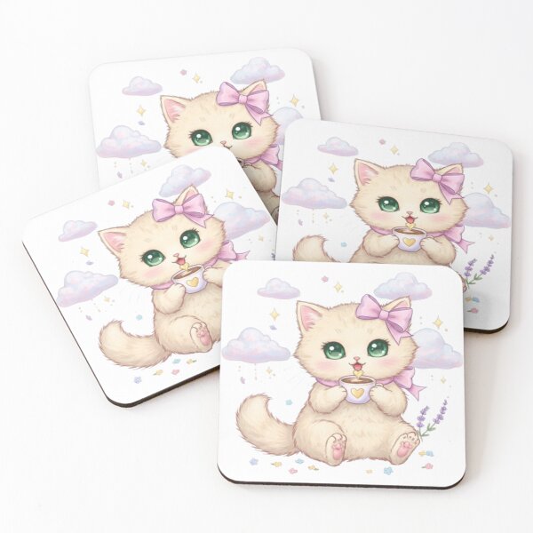 Item preview, Cute Kitten with Coffee designed and sold by IsabellShop.