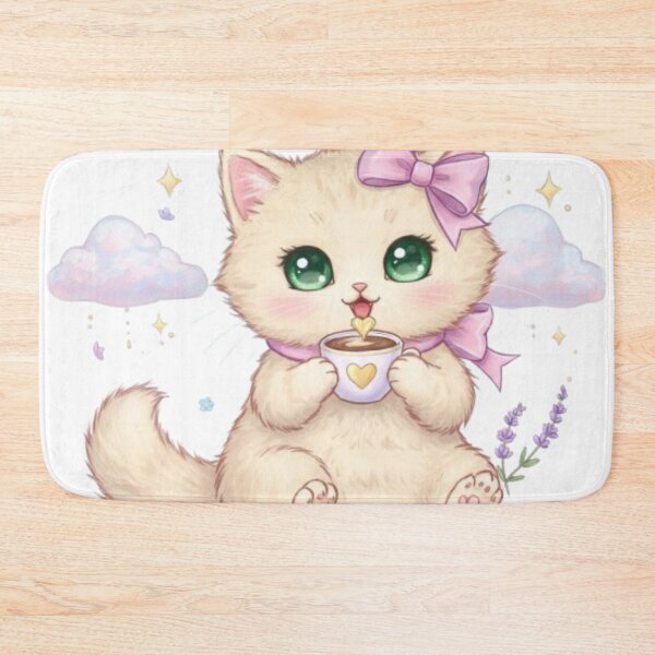 Item preview, Cute Kitten with Coffee designed and sold by IsabellShop.