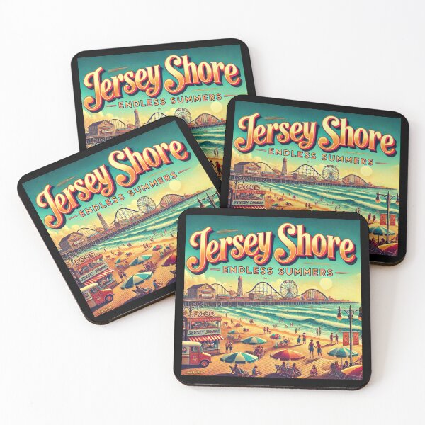 Item preview, Jersey Shore – Endless Summers Retro Beach Art designed and sold by MySheetMusicArt.
