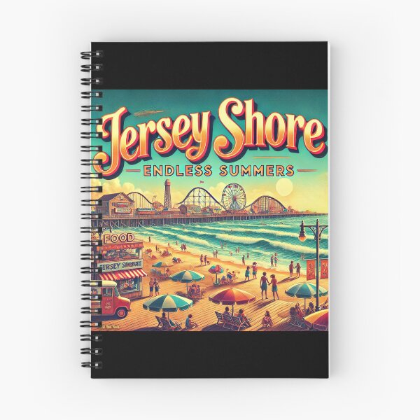 Item preview, Jersey Shore – Endless Summers Retro Beach Art designed and sold by MySheetMusicArt.