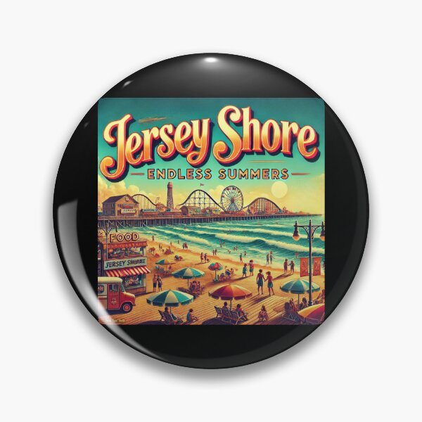Item preview, Jersey Shore – Endless Summers Retro Beach Art designed and sold by MySheetMusicArt.