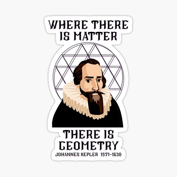 Vista previa del artículo con la obra «Retrato de Johannes Kepler: «Donde hay materia, hay geometría».», diseñado y vendido por Eureka-Outfits.