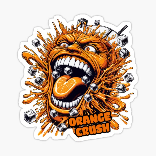 Item preview, Orange Crush - screaming, exaggerated orange face designed and sold by SplashPixel.