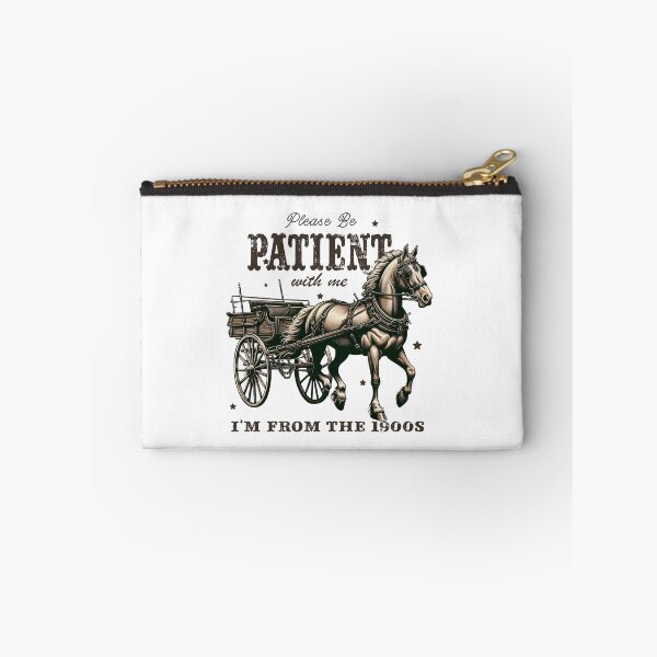 Item preview, Be Patient with Me – Vintage Texas Cowboy Horse Cart Design designed and sold by Cowgirl Sister 12.
