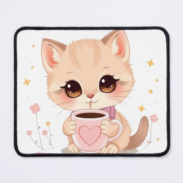 Item preview, Cute Kitten with Coffee  designed and sold by IsabellShop.