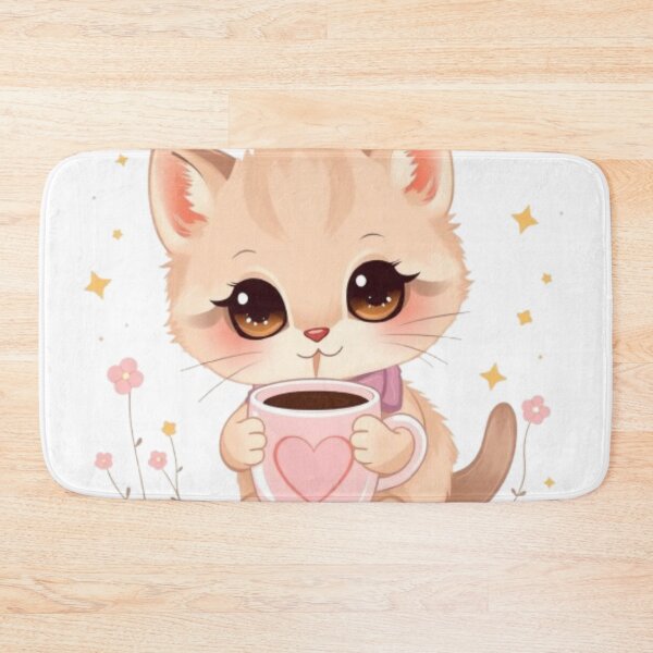 Item preview, Cute Kitten with Coffee  designed and sold by IsabellShop.