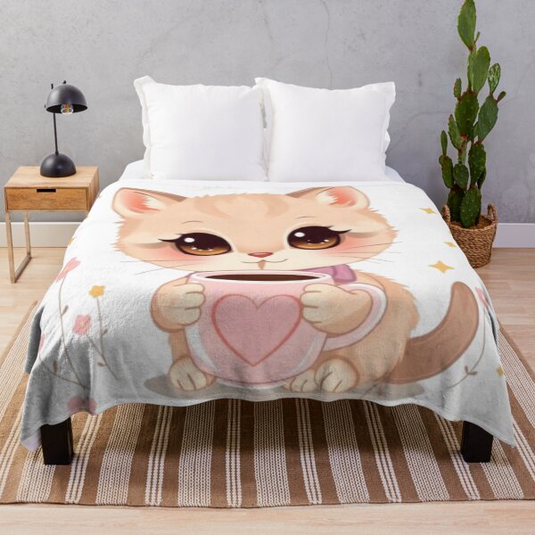Item preview, Cute Kitten with Coffee  designed and sold by IsabellShop.