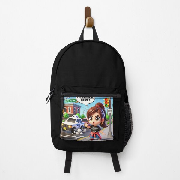 Item preview, I'm Walkin' Here! – Jersey Girl Attitude Chibi Art designed and sold by MySheetMusicArt.