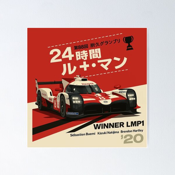 Item preview, Toyota TS050 Hybrid – 2020 Le Mans Winner Poster Design designed and sold by TheArtOfCar.