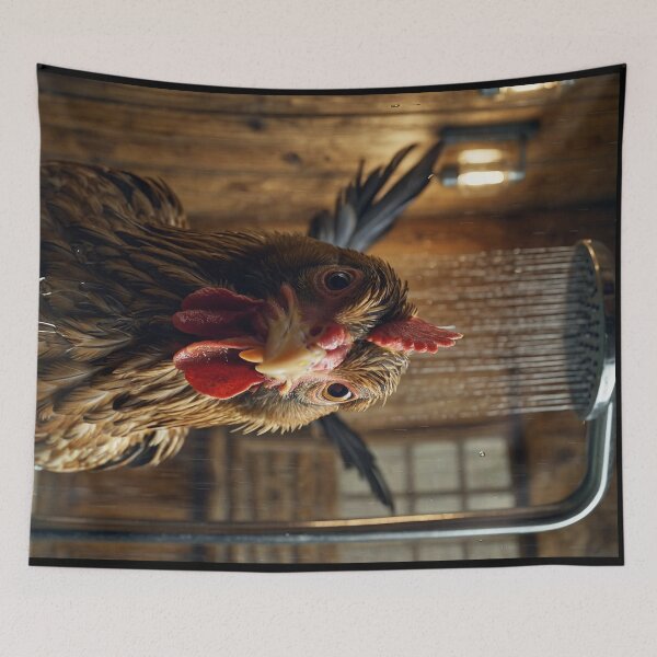 Item preview, Hilarious Chicken Taking a Shower designed and sold by vk09.