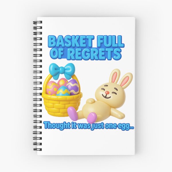 Item preview, Basket Full of Regrets - Funny Easter Bunny Meme designed and sold by McZerrill.