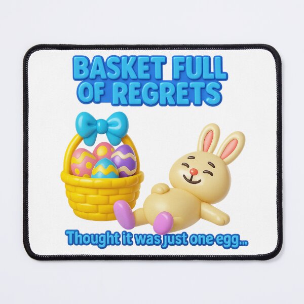 Item preview, Basket Full of Regrets - Funny Easter Bunny Meme designed and sold by McZerrill.