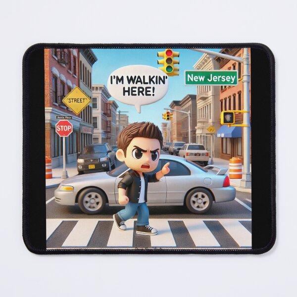 Item preview, I'm Walkin' Here! – Jersey Boy Chibi Attitude Art designed and sold by MySheetMusicArt.