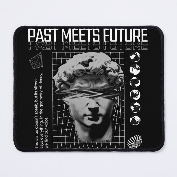 Item preview, Past Meets Future – Brutalist Classical Glitch Art designed and sold by homework store.