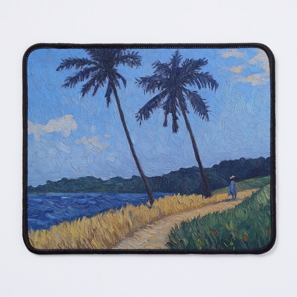 Item preview, Ivory Coast landscape | Post-impressionist painting style designed and sold by ComicsFactory.