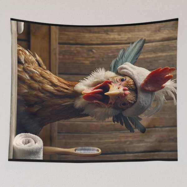 Item preview, Spa Day Chicken With Towel Turban designed and sold by vk09.