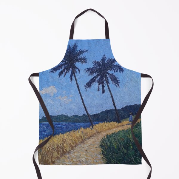 Item preview, Ivory Coast landscape | Post-impressionist painting style designed and sold by ComicsFactory.