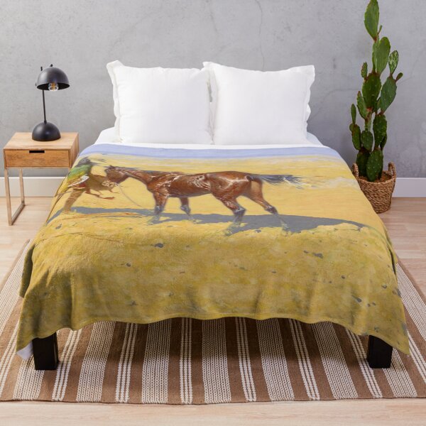 Item preview, Indian Warrior With Horse - Vintage American Western Print designed and sold by VintageSpaceArt.