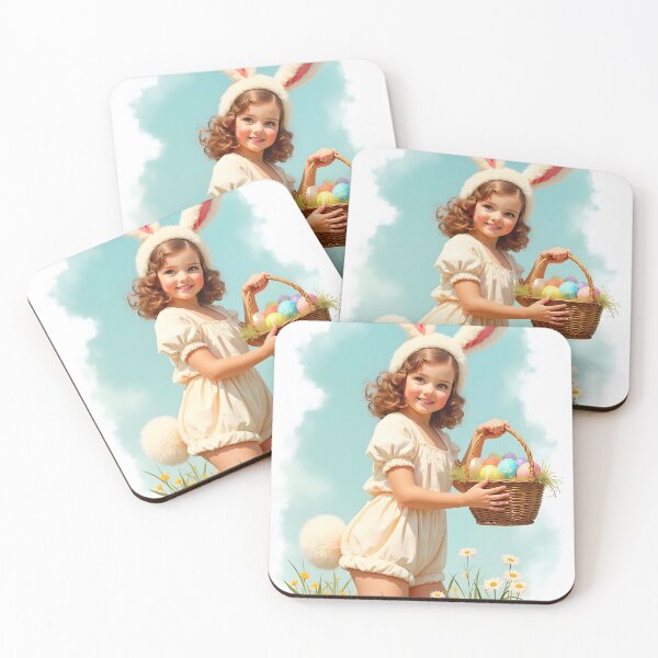 Item preview, Easter Bunny Girl – Whimsical Spring Illustration designed and sold by MiniindY Pop.