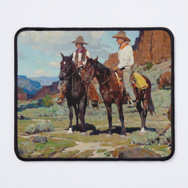 Item preview, Cowboys In The Canyon - Vintage American Western Print designed and sold by VintageSpaceArt.
