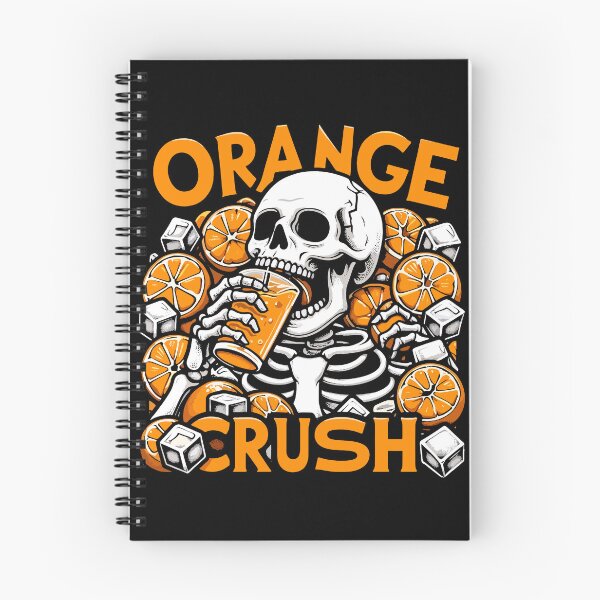 Item preview, Orange Crush - skeleton guzzling a glass of orange soda designed and sold by SplashPixel.
