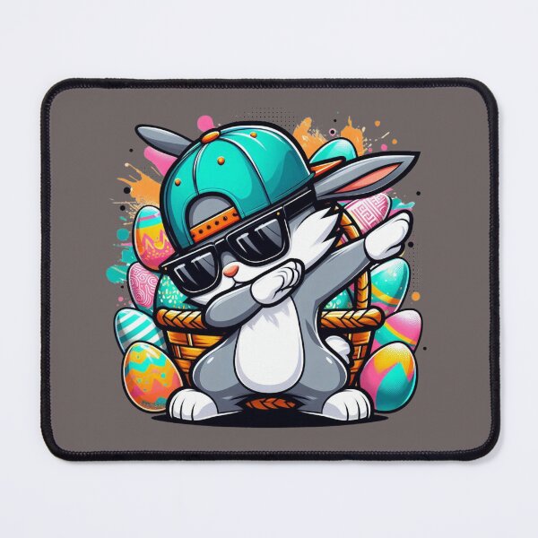 Item preview, Cool Easter Bunny in Streetwear with Basket of Eggs designed and sold by Aredbox.